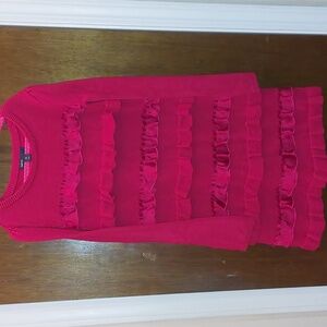 GAP Kids red ruffled sweater dress